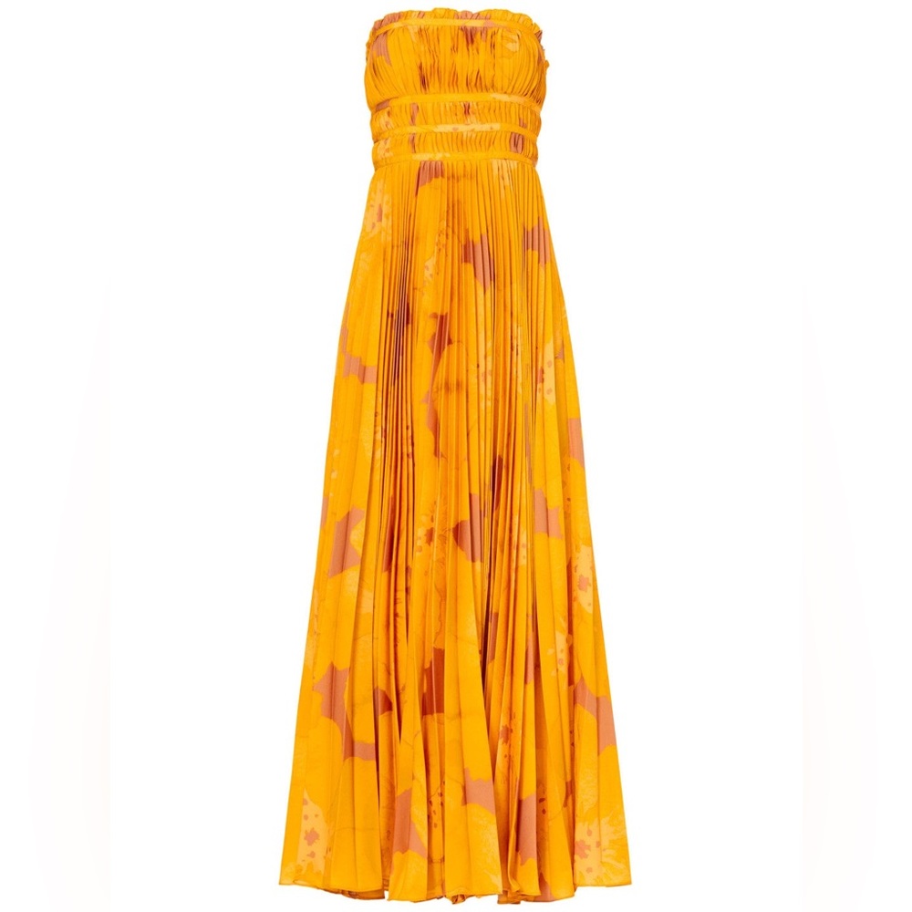 Slate & Willow Strapless Pleated Maxi Dress - Picture 5 of 16